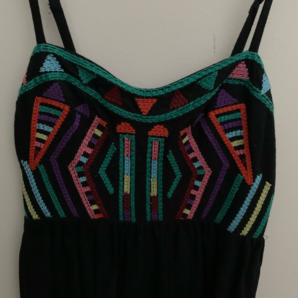 Embroidered multicolored tunic top size 0